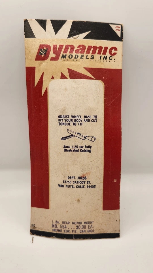 Montaje Motor Dinámico Coche Ranura Años 60 Escala 1/24 Nº 554 en línea para PIT CAN 6001 Foto 3 de 4