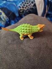 Green/orange Ankylosaurus Dinosaur Figure Approx 3 Inches