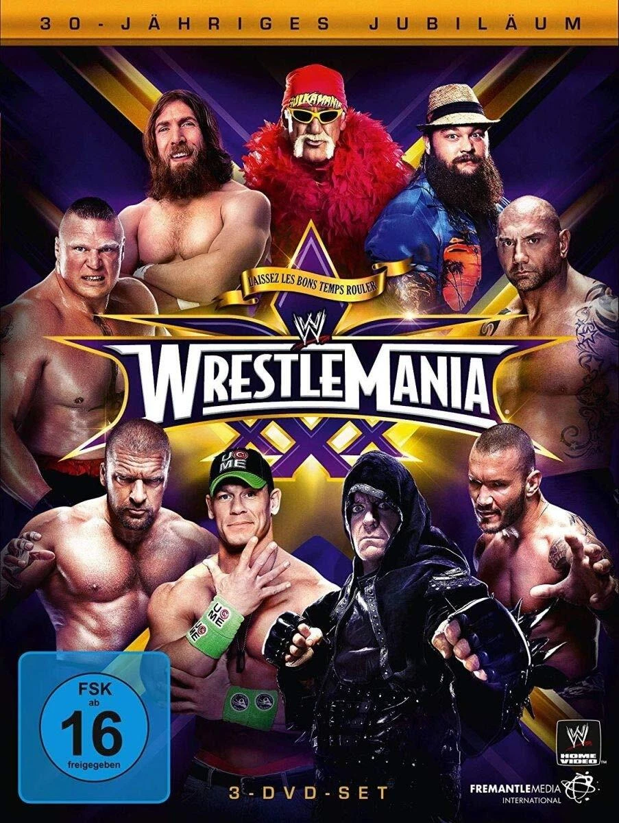 WWE - Wrestlemania XXX [3 DVDs] (DVD) Cena John Bryan Daniel Orton Randy  Hogan | eBay