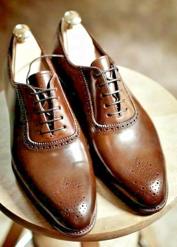 Bespoke Handmade Men Brogues Oxford 