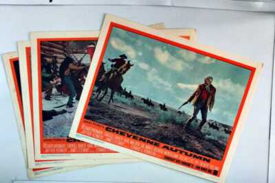 ORIGINAL LOBBY CARDS - CHEYENNE AUTUMN - 1964 - set of 8 -  James Stewart, Ri...