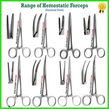 Pinzas Hemostáticas Quirúrgicas Médicas Rectas y Curvas Serradas de Precisión