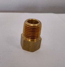 Brass straight adapter 1/8 BSPT female x 1/4 BSPT male