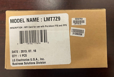 LG Electronics LMT7Z9 TV Control Card For Use with Pro:Idiom FTG and PPV