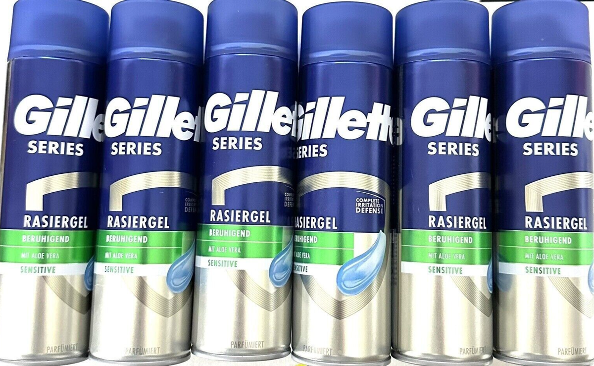 6x Gillette Series Rasiergel Beruhigend mit Aloe Vera empfindliche Haut  6x200ml | eBay.de