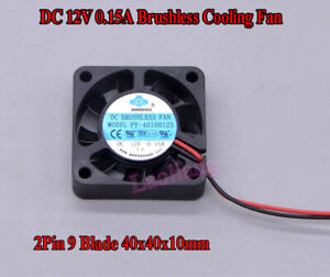 Brushless DC Cooling Fan 9 Blade 5V 40 x 40 x 10mm 4010S NEW