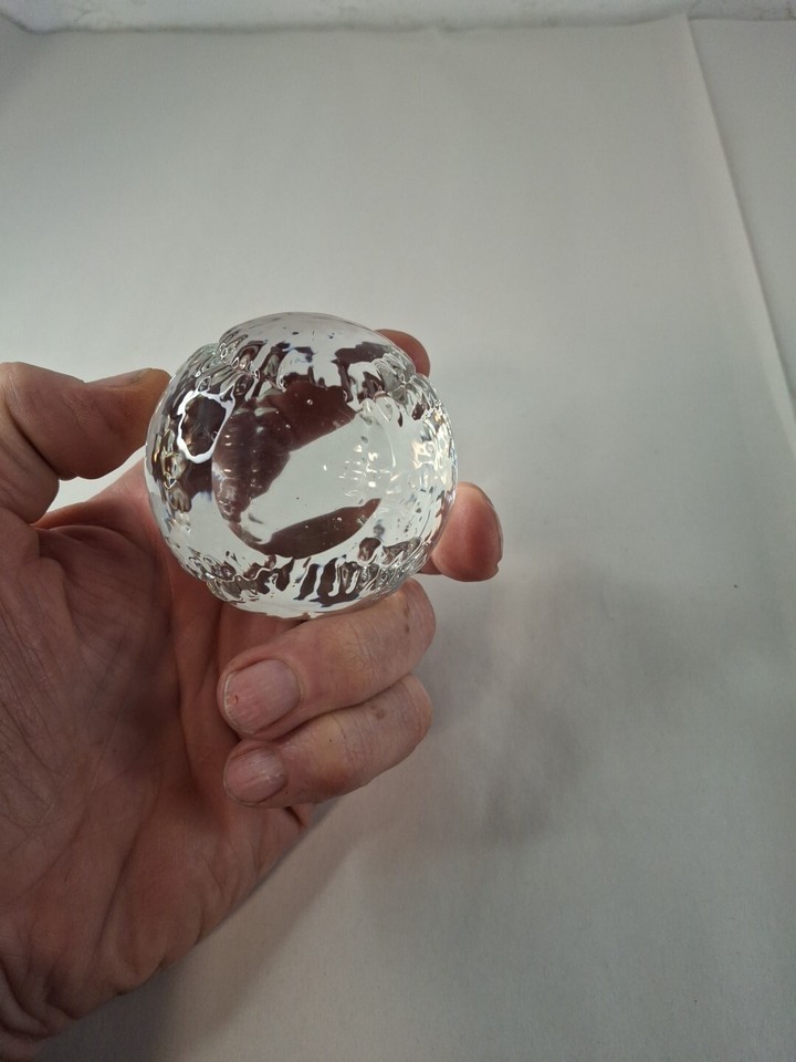 Clear glass crystal Paperweight baseball 13 oz. ) eBay