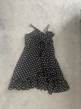 Pretty Little Thing Spotty Mini Tie Up Dress Worn Once