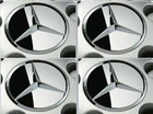 Genuine Mercedes Benz Wheel Center Caps R107 R129 R230 R231 SL W107 FULL CHROME