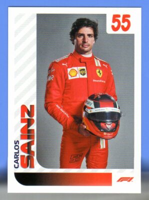 TOPPS Official F1 Sticker Formula 1 2021 #121 Carlos SAINZ - Scuderia Ferrari
