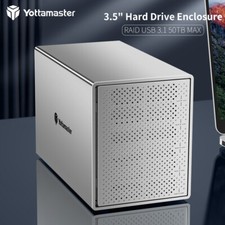 Yottamaster 5 Bay RAID Hard Drive Enclosure Type B For 2.5/3.5" SATA HDD SSD 90T