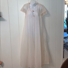 Vtg 60s Val Mode ivory nylon gown  robe