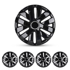 416 Black Lacquer Wheel Covers Snap On Full Hub Caps Fit R16 Tire Steel Rim 416 Black Lacquer Wheel Covers Snap On Full Hub Caps Fit R16 Tire Steel Rim