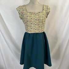 Windmill Fit Flare Tea Dress Novelty Print Handmade A-line Rockabilly 4/6 Retro