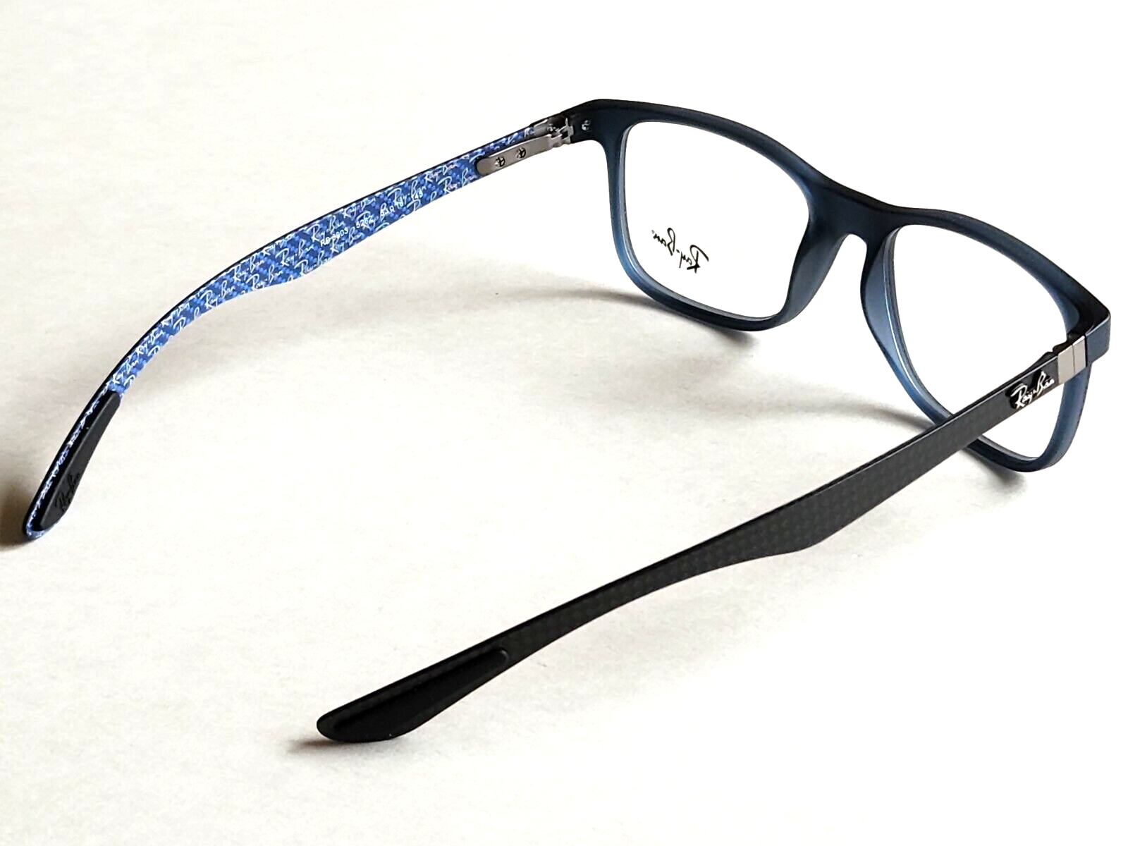 Brand New RayBan Men's Demi Gloss Blue Carbon Fiber Eyeglass Frames eBay