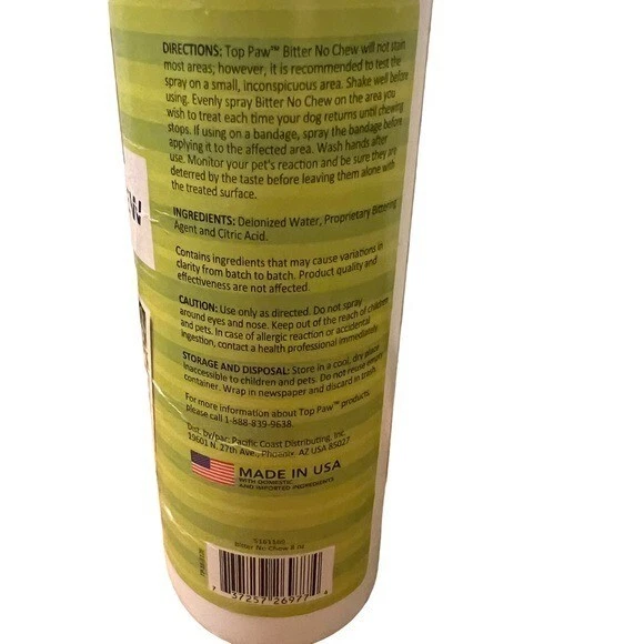 Top Paw Bitter No Chew Spray 8 Fl. Oz. 2707-09 - Image 4 of 4