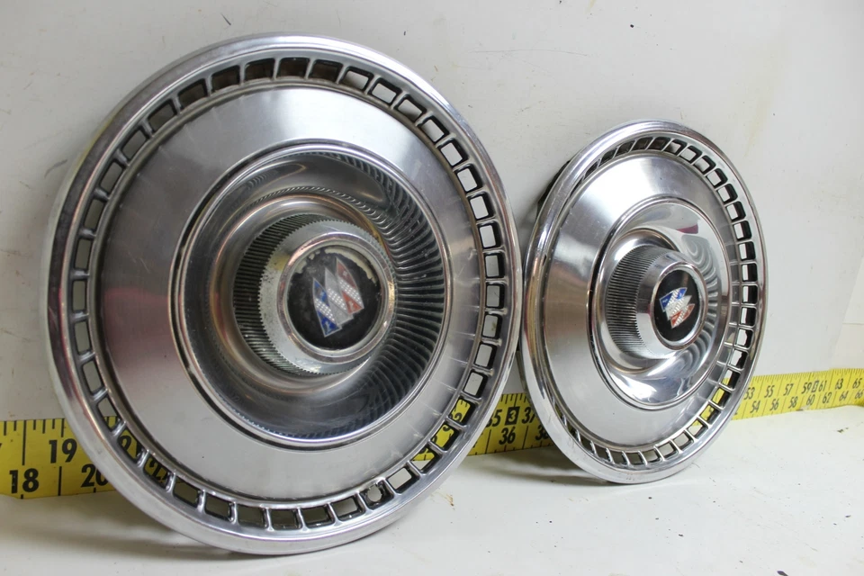 Used OEM GM 15" Hub Caps 1967 Buick Skylark Special LeSabre Sportwagon (4222) - Image 3 of 4