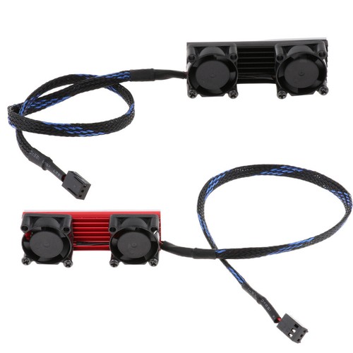 PCIE M.2 SSD 2280 3 broches double ventilateur actif dissipateur thermique coussin thermique rouge - Photo 12/12