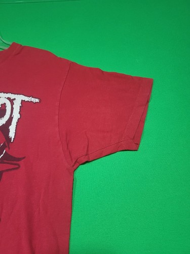 Y2K Slipknot Iowa Goat Mens L Red T Shirt Music Heavy Metal Short Sleeve Cotton - Picture 4 of 16