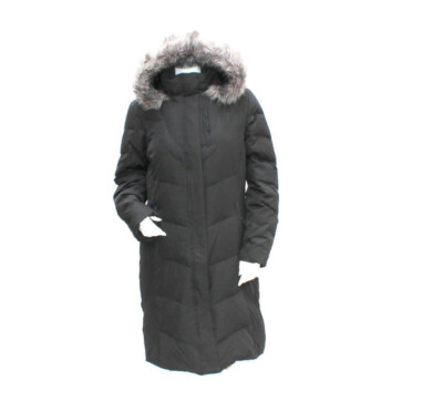 Women's Calvin Klein Duck Down Faux Fur Hooded Puffer Long