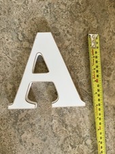White Distressed Wall Letter A Hanging/Standing 6 Inch