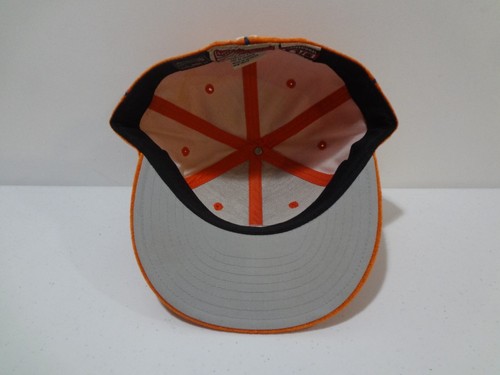 VTG MLB Houston Astros LOGO Fitted 7 1/2 Hat 90s American Needle Orange Velvet - Picture 4 of 6