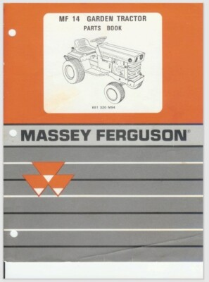 #ad #ad 1976 Massey Ferguson MF 14 Garden Tractor Parts book 88 pages $19.95