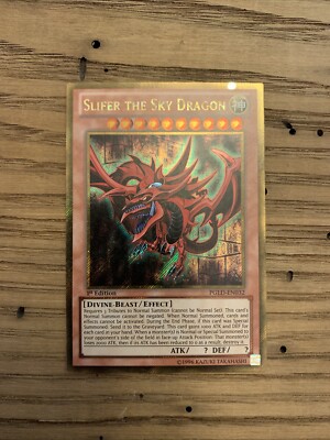 Error Ink Slifer the Sky Dragon Error PGLDEN032 Gold Secret Rare Misprint Yugioh