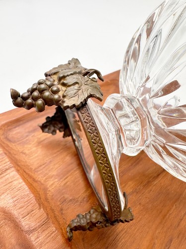 Ancienne coupe à raisin en cristal de Baccarat et bronze XIXe siècle - Foto 6 di 8