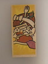 Vintage Japanese Menko Card Cartoon Chef Character Rocket Spaceship 42531