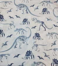 Pottery Barn Kids Twin Flat Dinosaur Bones Glow-in-the-Dark Sheet