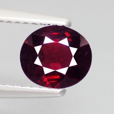 1.71 Cts MYSTICAL OVAL 7 x 6 mm NATURAL TANZANIA REDDISH PINK RHODOLITE GARNET