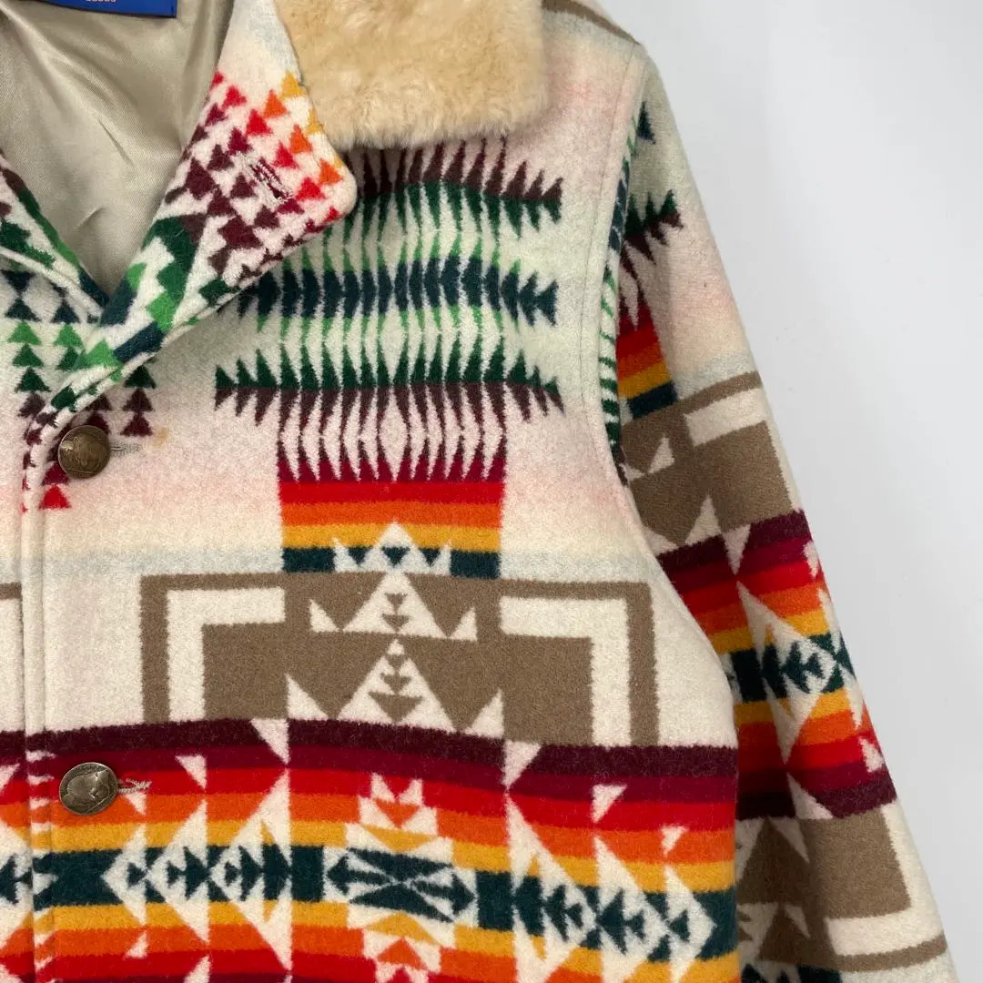 PENDLETON Wool Native Pattern Coat XL Multicolor … - image 5