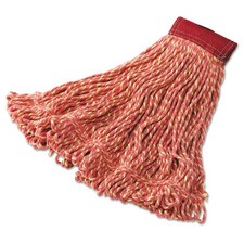 Rubbermaid Commercial D253RED Large Cotton/Synthetic Mop Heads - Red (6/CT) New