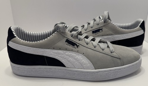 Neu Puma Suede NYC Nadelstreifen Schuhe Herren Größe 10,5 grau Turnschuhe New York Yankees