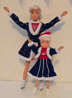Vintage Winter Wonderland Skating dolls Kid Kore Kelsey & Katie Lifelike Posable