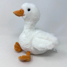 Duck Plush Stuffed Animal Fluffy Cute White Cuddle Bird 9" Petting Zoo