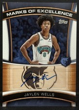 2025-26 Topps Basketball Memphis Grizzlies Jaylen Wells Mark Of Excellence Auto