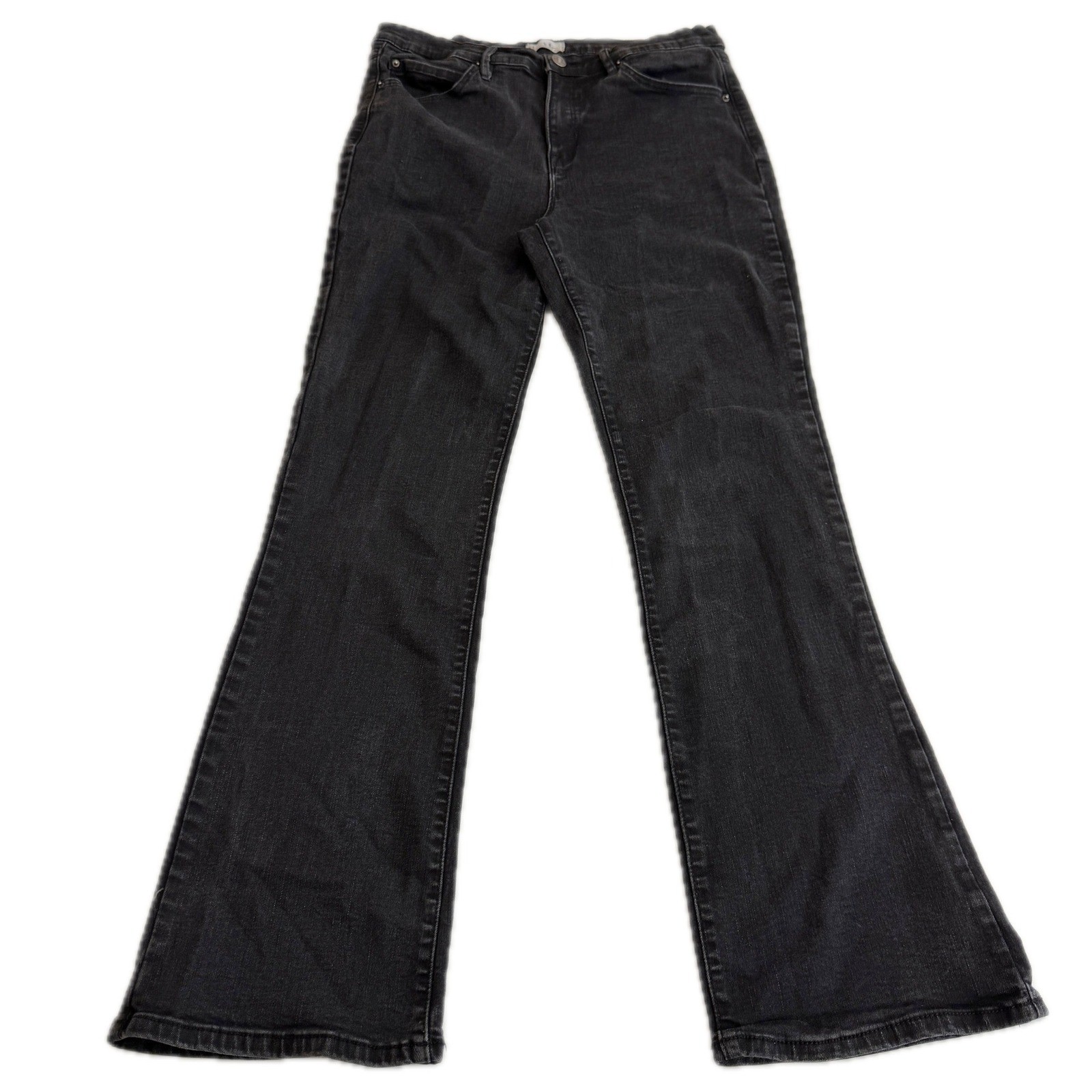 Womens 8 Black High Rise Bootcut Stretch Denim