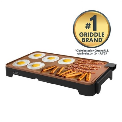 XL Electric Ceramic Titanium Griddle, Make 15 Eggs At Once, Healthy-Eco Non-stic