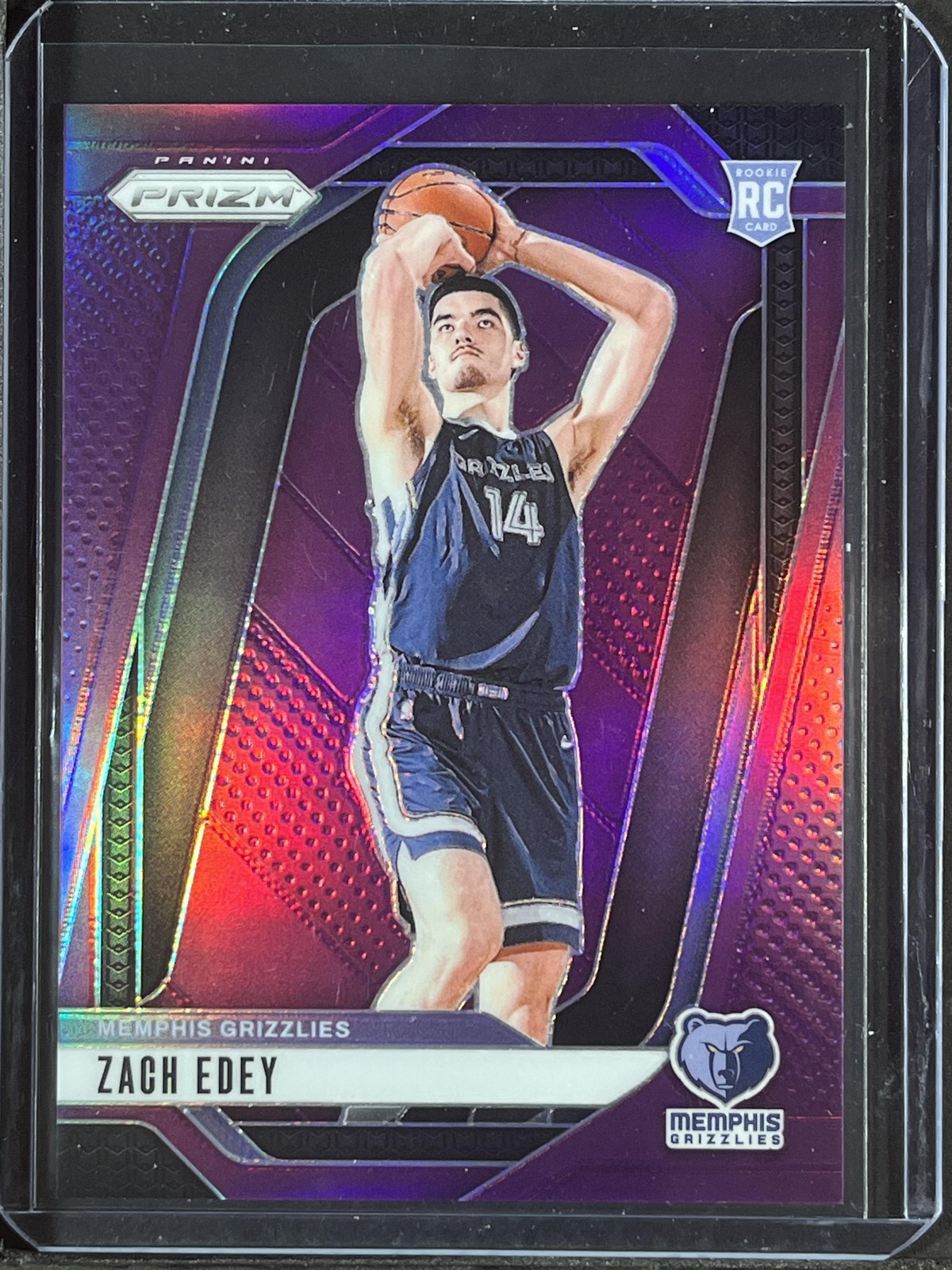 2024-25 Panini Prizm #249 Zach Edey Prizms Purple #/99 250004