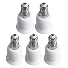 E14 to E27 Converter Pack of 5 -Lamp Socket Adapter Light Bulb Base Converters
