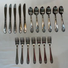 18 Pc World Tableware METROPOLITAN Stainless Steel Flatware Plume Tip