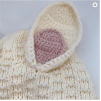 Cute Baby Rabbit Ear Knitted Hat Ruffled Laced Woolen Cap 6M-4Y 4