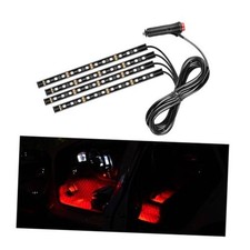 Car LED Strip Light, 48 LED RGB Auto Connection Type: Cigarette Lighter Red