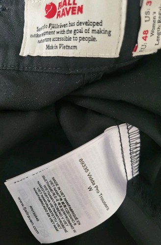 Fjällräven Damen Vidda Pro Trekkinghose G-1000-Mat. Outdoor-Hose Schwarz NEUw. - Bild 8 von 9
