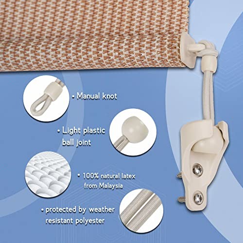 Bungee kit + Cordless Bracket, Universal Replacement 1"W x 1"H Beige - Picture 5 of 8