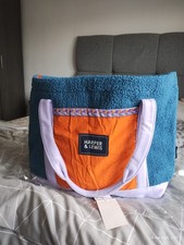 Harper&Lewis Lonnie sherpa fleece bag, large tote bag, large shopper, fleece bag