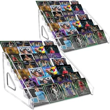 Trading Card Display Stand, 7-Tier Greeting Card Display Stand, 12 in Acrylic...