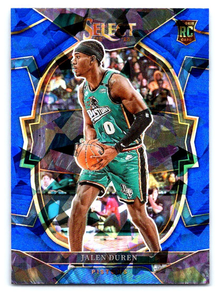 2022-23 Panini Select #98 Jalen Duren Blue Prizms